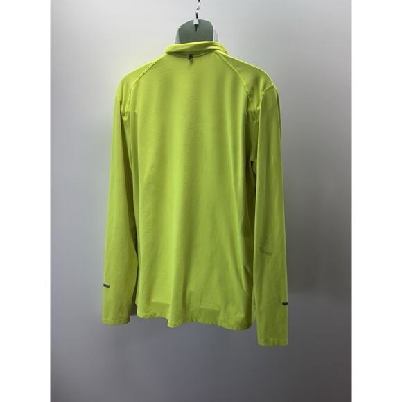 Nike Running 1/4 Zip Jacket Sweatshirt Dri Fit Neon Athletic Mens Sz XL Stains - Picture 4 of 11